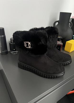 Зимние женские сапоги, с мехом очень теплые, полномерные