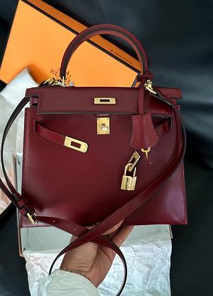 Трендова червона сумка ерме kelly idealism