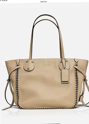 Coach кожаная сумка тоут