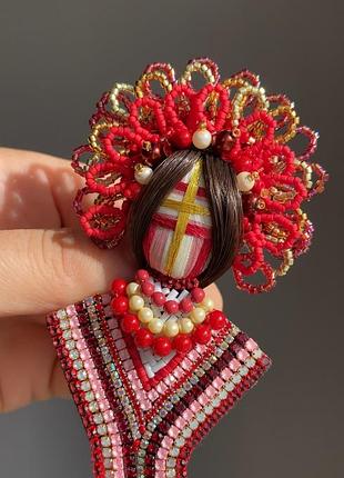 Брошка мотанка ручної роботи