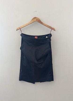 Чорна класична нейлонова спідниця олівець miss sixty до коліна