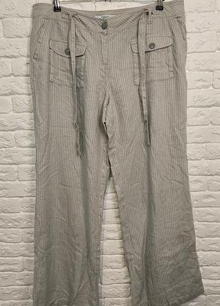 Фирменные льняные брюки штаны