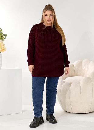 Теплая женская вязаная туника