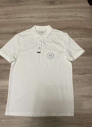 Футболка поло біла бавовняна george розмір m