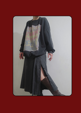 Классическая юбка / юбка на пуговицах / плиссе / длинная юбка / юбка плиссе / длинная юбка плиссе / ретро / винтаж / классика / большой размер