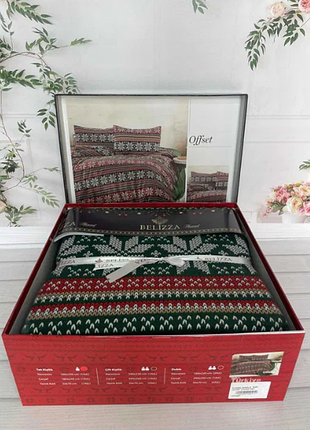 Полуторный комплект постельного белья из фланели. туречна.