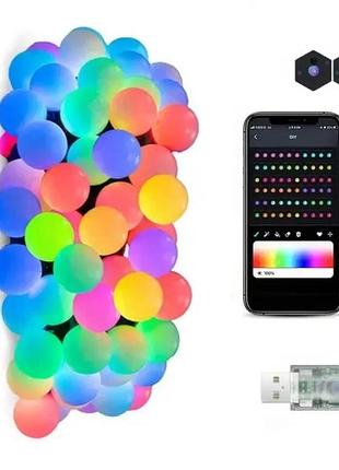 Умный гирлянда матовый шарик с пультом управления и управлением с телефона