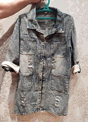 Плащ,тренч джинсовый,модниц,стильний