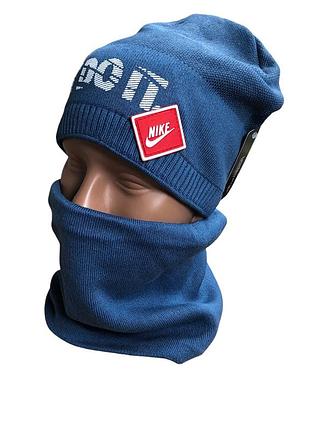 Зимняя шапка и бафф на подростка