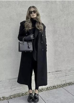 Двобортне, вовняне пальто zara, manteco, xxl