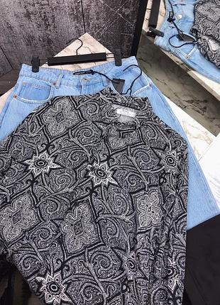 Красива сорочка оверсайз абстракція s-l / рубашка оверсайз bershka абстракция