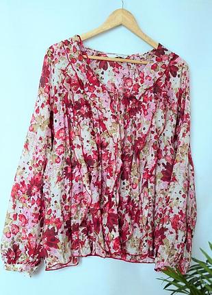 Легкая воздушная блуза рубашка в бохо стиле от tu