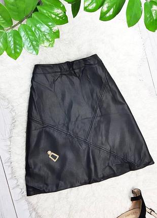 Юбка из эко кожи zara