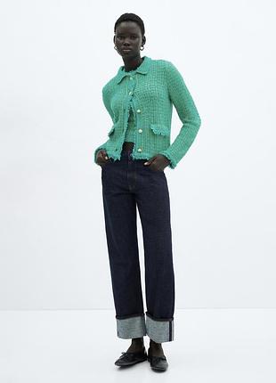 Твідовий кардиган з коміром - поло