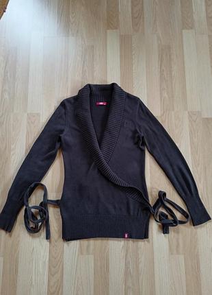 Трендовый женский кардиган шоколадного цвета edc by esprit