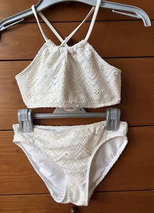 Білий роздільний купальник h&m