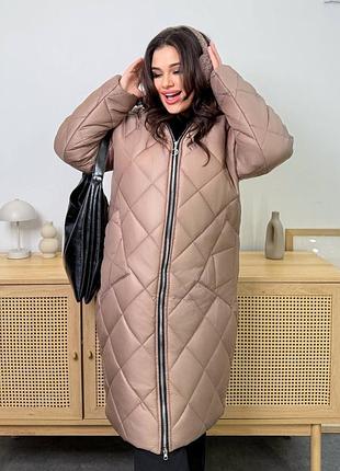 Стеганое пальто зима (50-60)