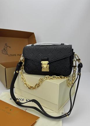 Шкіряна сумка пошет в канві l