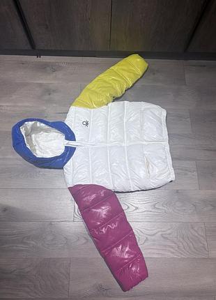 Куртка дитяча(підліткова), демісезонна, 11-13 років, united colours of benetton, різнокольорова,