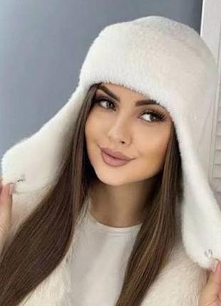 Женская шапка ушанка альпака разные цвета новинки сезона