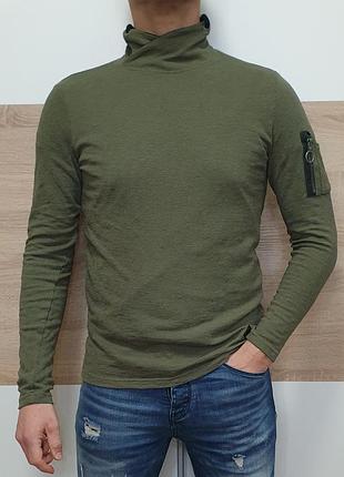 Much more джемпер - s/m - slim fit - зеленый - свитер мужской коттоновый