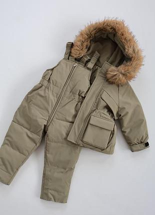 Комбінезон дитячий зимовий (куртка + штанці на підтяжках)