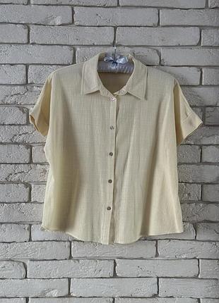 Сорочка блуза світло жовтого кольору