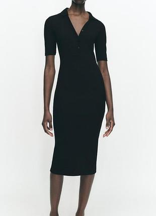 Zara сукня- поло,  чорна , розмір  s, m
