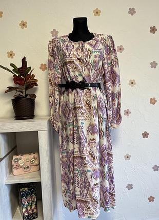 Віскозна вільна сукня плаття в принт