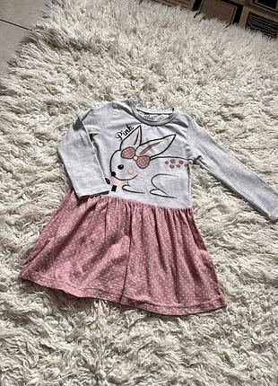 Сукня з зайчиком на 4-5р