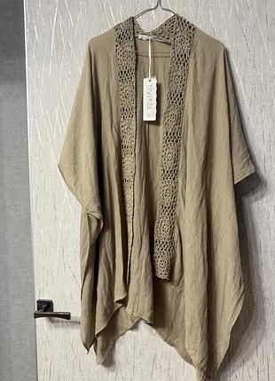 Бавовняний кардиган-кімоно, накидка в стилі бохо