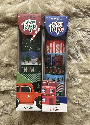 Набір декоративноі клейкої  стрічки різдвяні