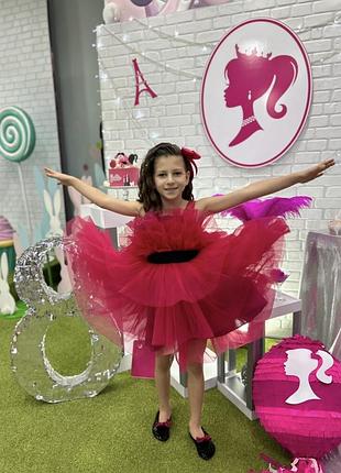 Нарядное дизайнерское платье барби 7-10р идеально на впускной