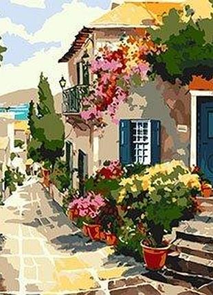 Картина по номерам "дом у моря" 40х40см kho3647 yargo