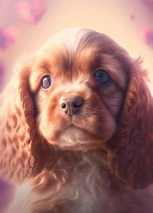 Алмазна мозаїка "чарівне щеня", 30*40см, на рамці s20051 yargo