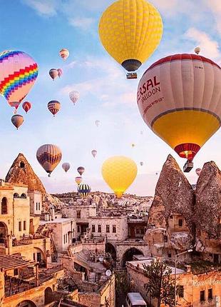 Алмазна мозаїка "повітряні кулі над каппадокією", без підрамника, 35*45см s30041 yargo