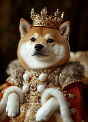 Алмазная мозаика "королевский сиба-ину", 30*40см, на рамке s20287 yargo