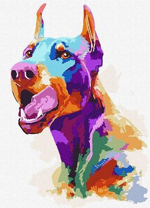Картина по номерам "доберман поп-арт" кно4305 yargo