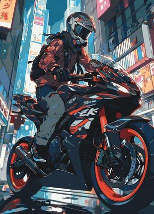Картина по номерам токийский мотоциклист 40*50 см lw3325 yargo