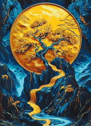 Картина по номерам очаровательное дерево с красками металлик 40*50 см lw3411 yargo