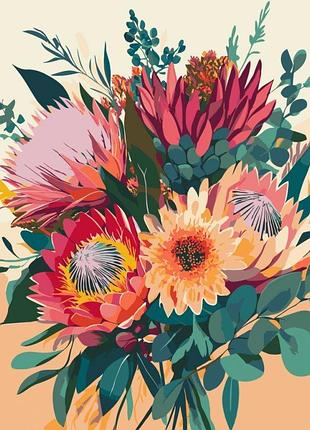 Картина по номерам "танец лепестков" лак 40*50см 13156-ac yargo