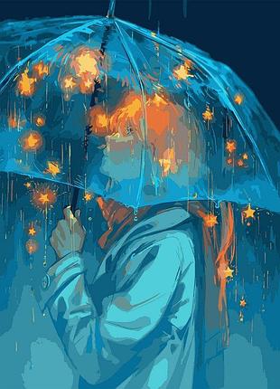 Картина за номерами santi "зірки під дощем", 40*50см, led підсвічування 955429 yargo