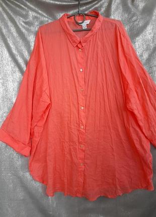 Женская легкая пляжная рубашка коттон primark