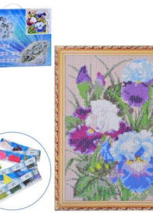 Набор для творчества алмазная мозаика/вышивка, цветы ирисы, 30-40 см mk5369 yargo