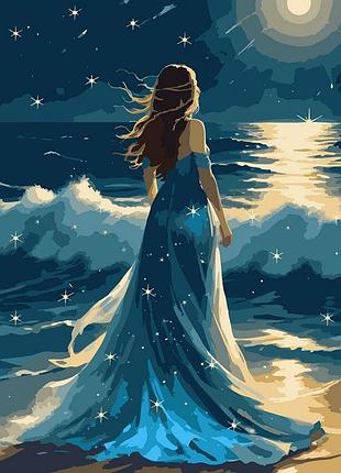 Картина по номерам "девушка и волны ночи" 955105 yargo