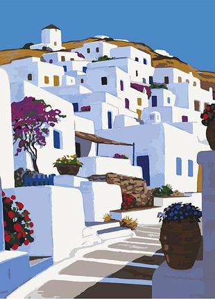 Картина по номерам "санторини. греция" лак 40*50см 11238-ac yargo