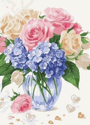Картина по номерам "романтические цветы" лак 40*50см 13094-ac yargo