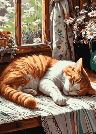 Картина по номерам рыжий котик 40*80 см lw5163 yargo