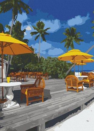 Картина за номерами "перлинний пляж. бора-бора" лак 40*50см 10561-ac yargo