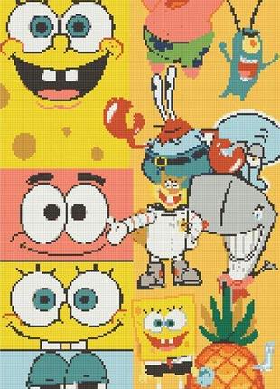 Діамантова мозаїка герої кіно. спанчбоб 40*80 см od5139 yargo